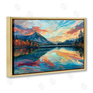 LSR Design Studio | Abstract Swirled Lake & Mountain