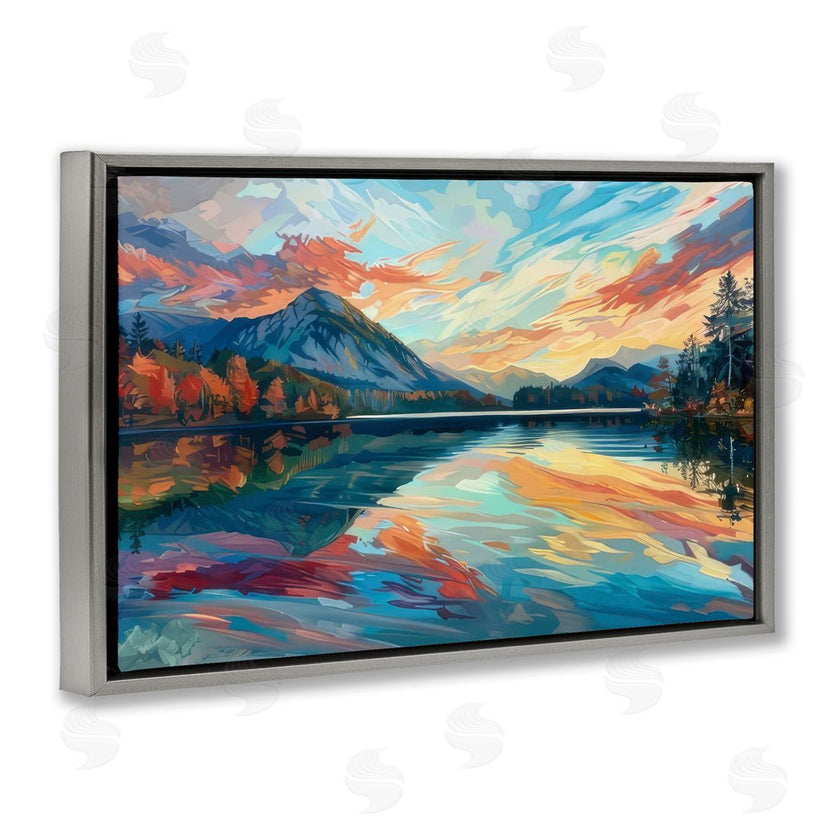 LSR Design Studio | Abstract Swirled Lake & Mountain