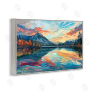 LSR Design Studio | Abstract Swirled Lake & Mountain
