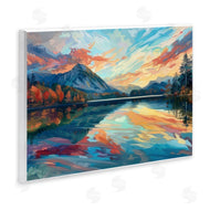 LSR Design Studio | Abstract Swirled Lake & Mountain