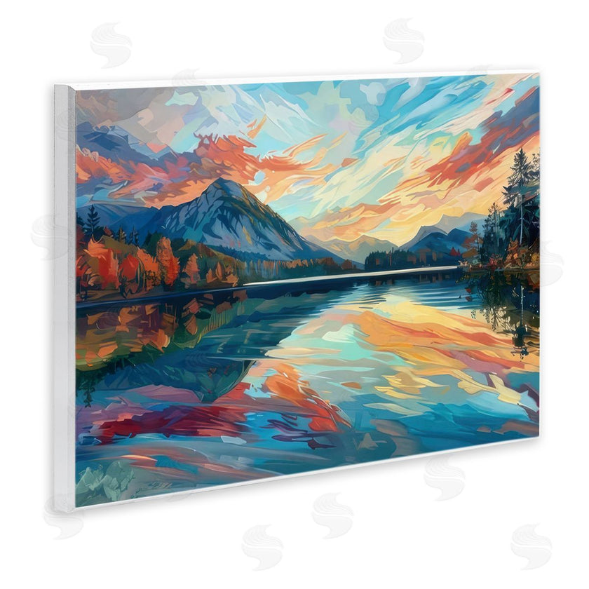 LSR Design Studio | Abstract Swirled Lake & Mountain
