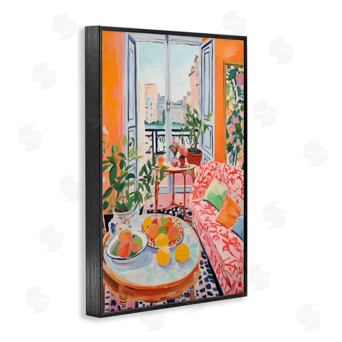 Bright Sunlit Interior Black Frame Print Wall Art, Home Decor by LSR Design Studio