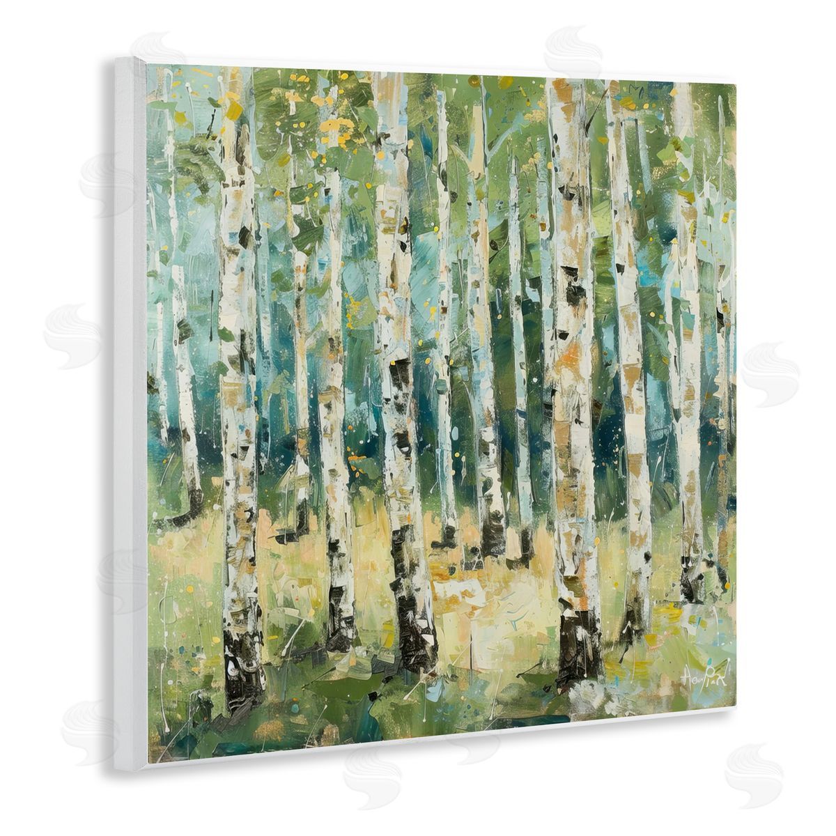 Natural Birch Grove Wood Plaque Wall Art, Home Decor by LSR Design Studio