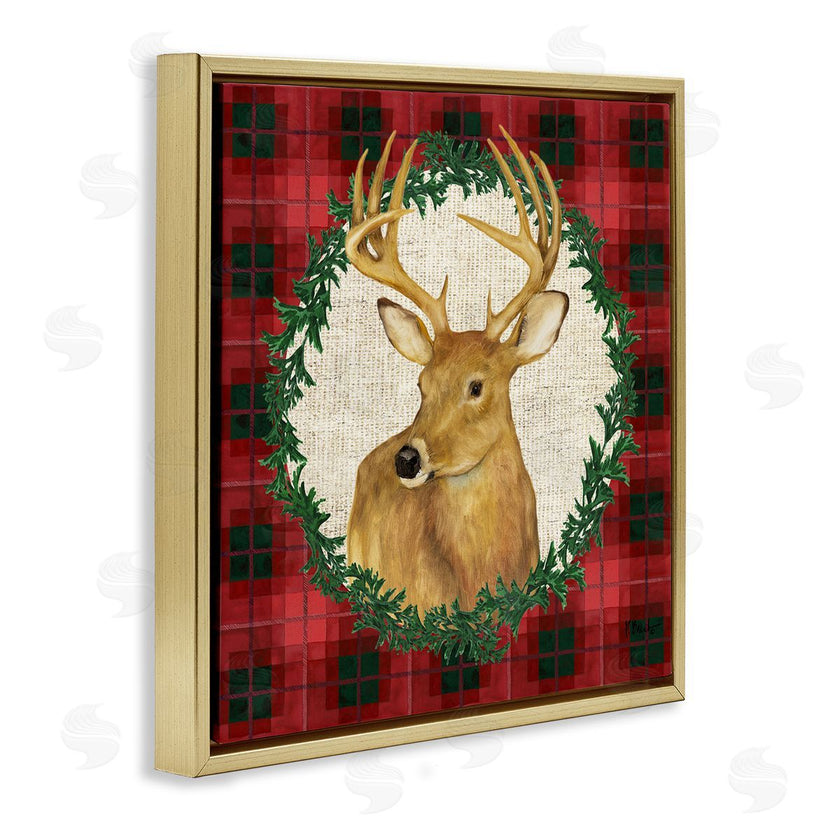Paul Brent | Deer on Plaid & Wreath