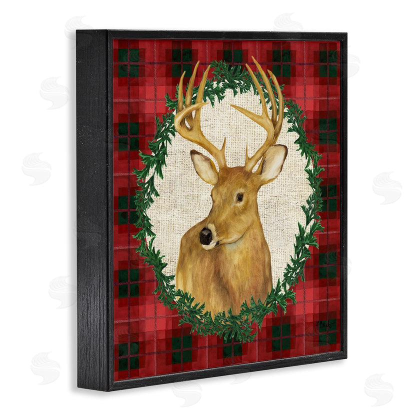 Paul Brent | Deer on Plaid & Wreath