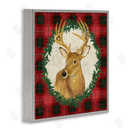 Paul Brent | Deer on Plaid & Wreath