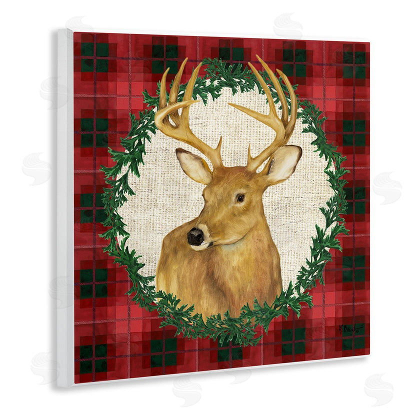 Paul Brent | Deer on Plaid & Wreath