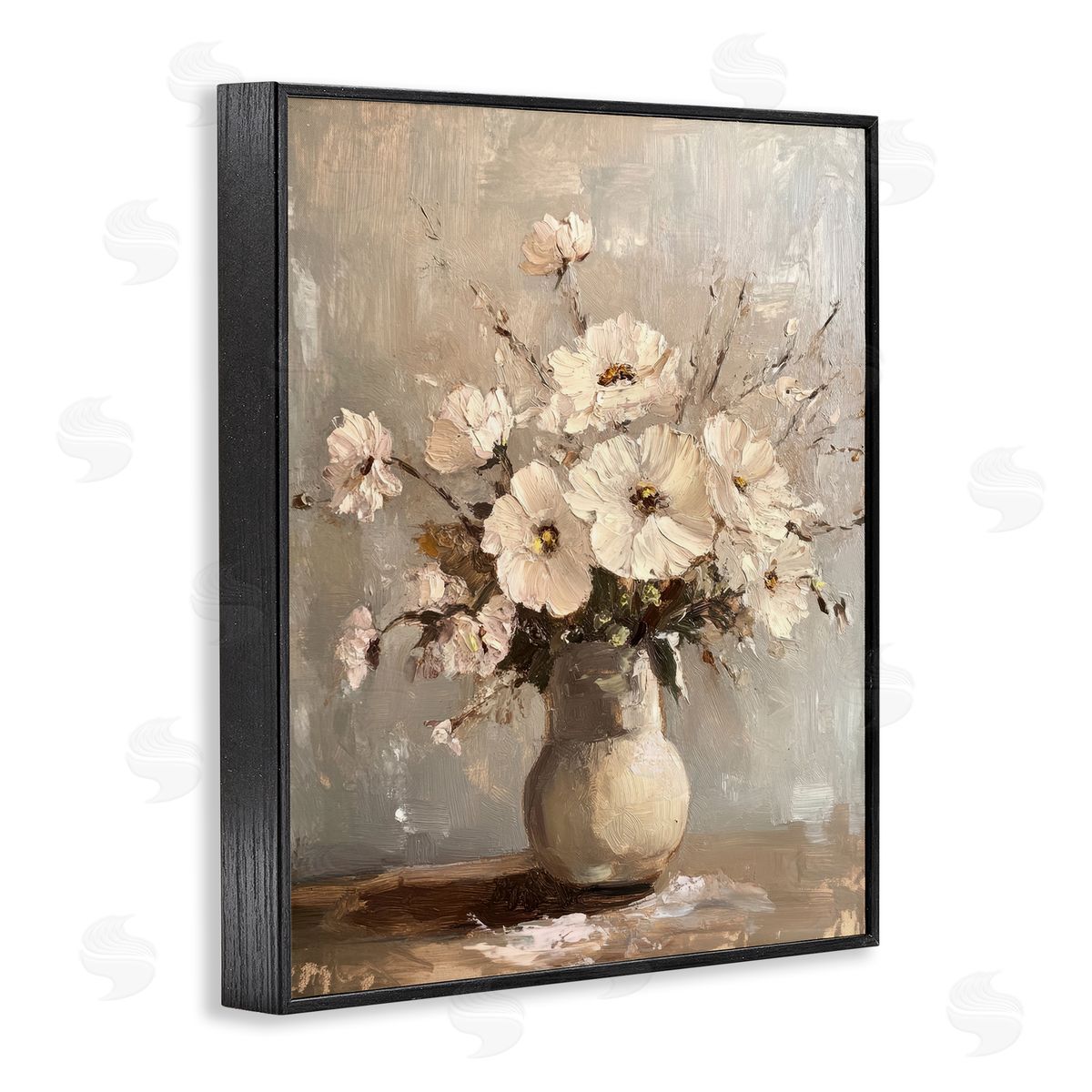 Lovely Heirloom Bouquet Black Frame Print Wall Art, Home Decor by Petal Prints Design