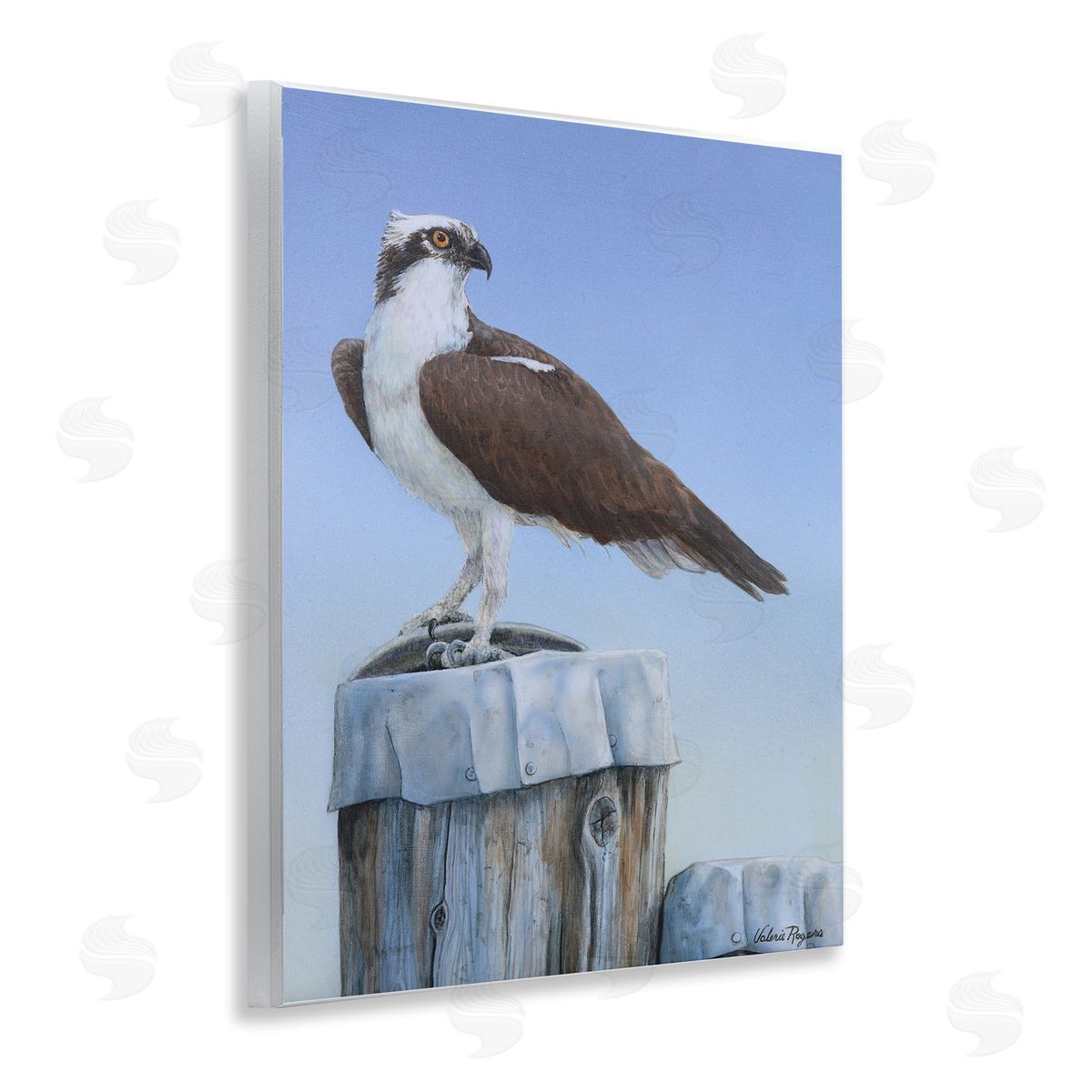 Harbor Master Bird Perched Wood Plaque Wall Art, Home Decor by Valerie Rogers