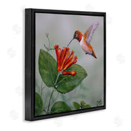 Valerie Rogers | Red Hummingbird & Flower