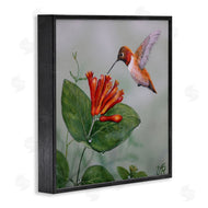 Valerie Rogers | Red Hummingbird & Flower