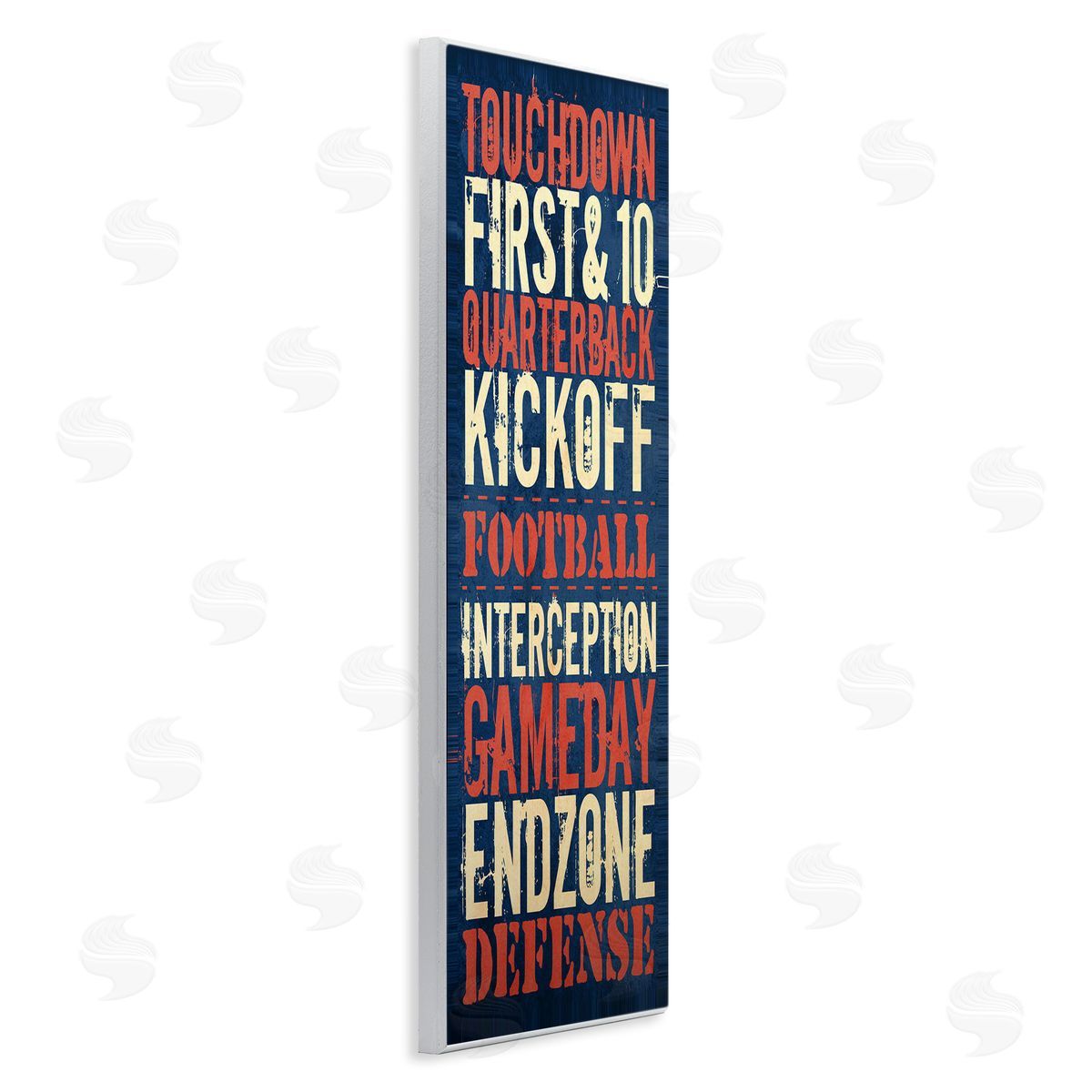 Rustic Football Phrases Wood Plaque Wall Art, Home Decor by Christine Adolph