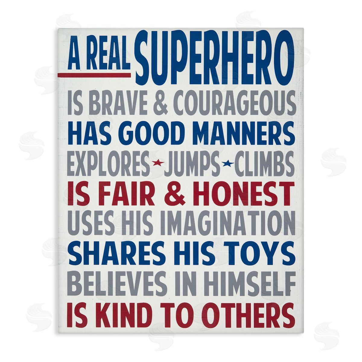 Educational Superhero Phrases Canvas Wall Art, Home Decor by Words for the Soul