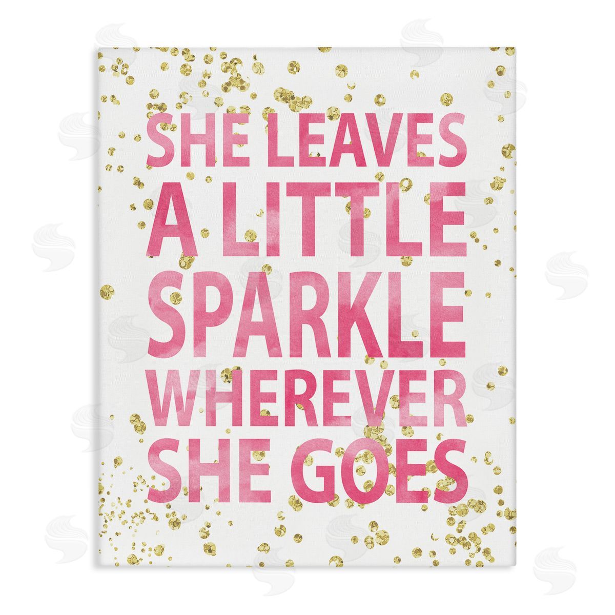 Leaves A Little Sparkle Phrase Canvas Wall Art, Home Decor by Susan Newberry Designs