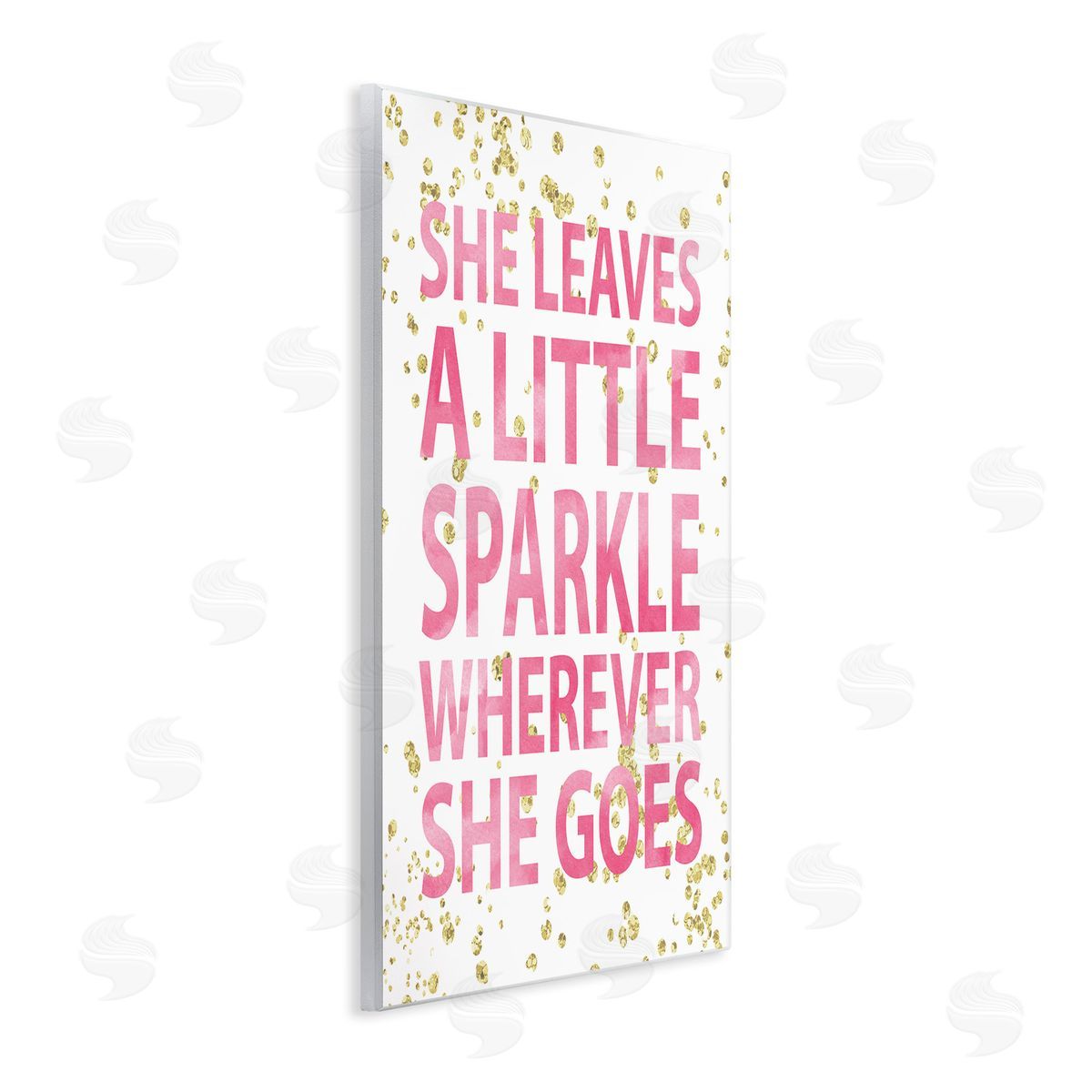 Leaves A Little Sparkle Phrase Wood Plaque Wall Art, Home Decor by Susan Newberry Designs
