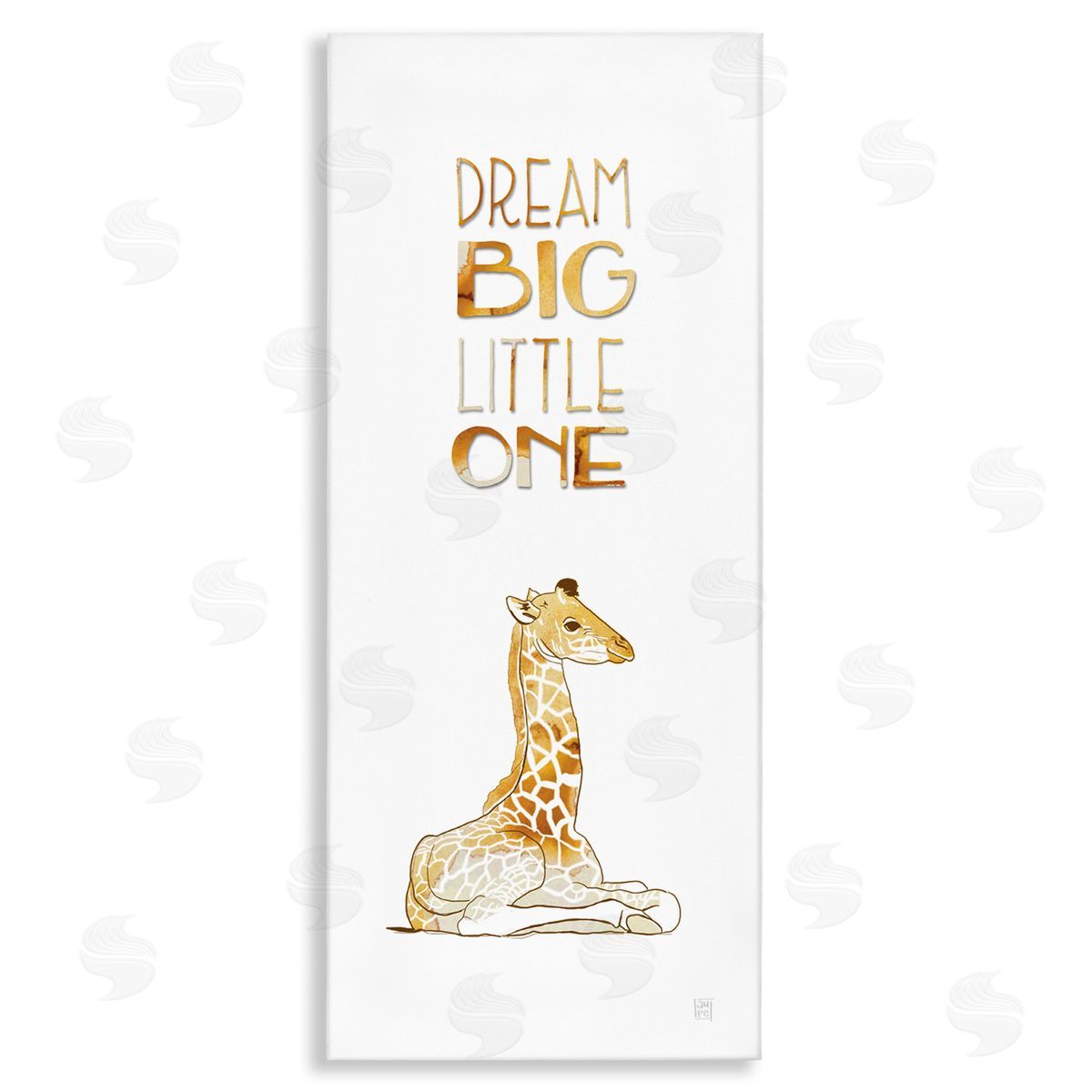 Dream Big Little One Giraffe Canvas Wall Art, Home Decor by Aubree Perrenoud