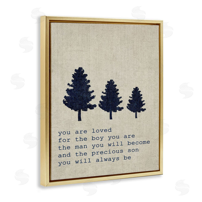 Stupell Studio | Loved Son Phrase with Trees