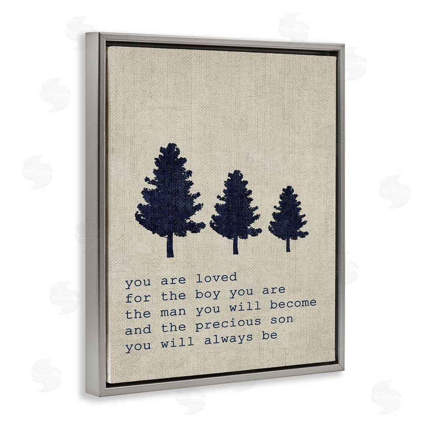Stupell Studio | Loved Son Phrase with Trees