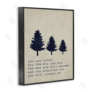 Stupell Studio | Loved Son Phrase with Trees