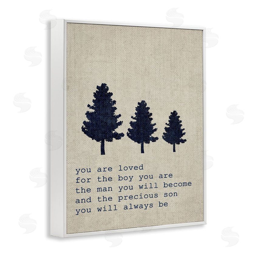 Stupell Studio | Loved Son Phrase with Trees