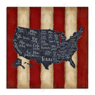 Jennifer Pugh | United States Map on Stripes