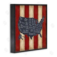 Jennifer Pugh | United States Map on Stripes