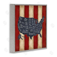 Jennifer Pugh | United States Map on Stripes