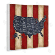 Jennifer Pugh | United States Map on Stripes