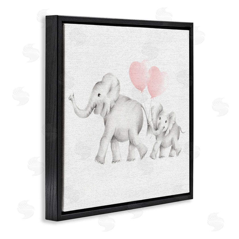Studio Q | Elephant Family with Pink Balloons