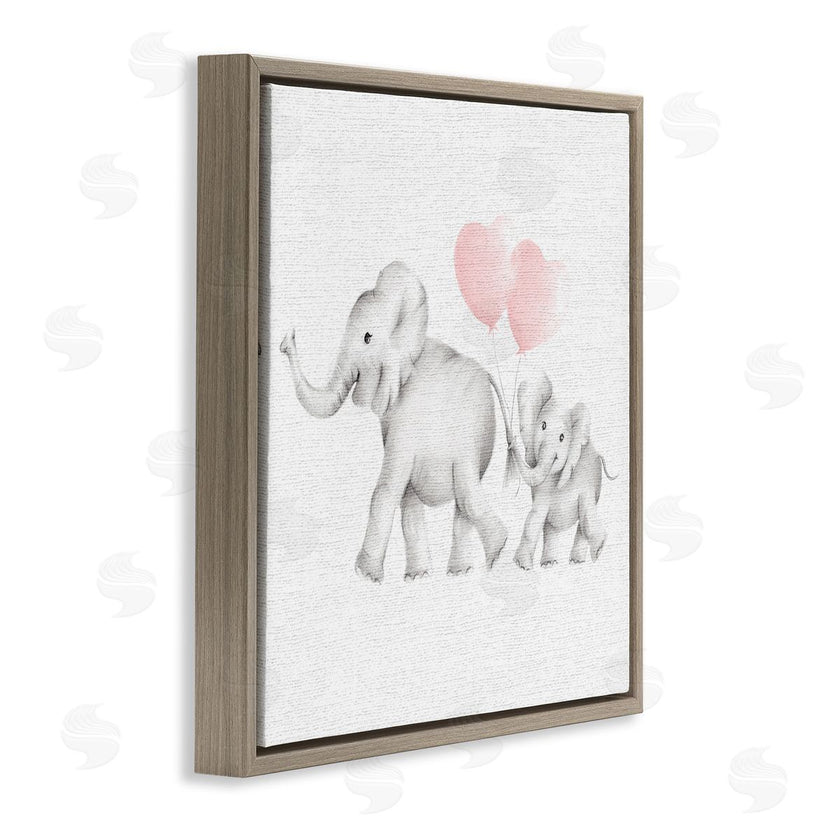 Studio Q | Elephant Family with Pink Balloons