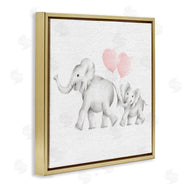 Studio Q | Elephant Family with Pink Balloons