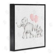 Studio Q | Elephant Family with Pink Balloons