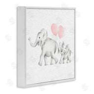 Studio Q | Elephant Family with Pink Balloons