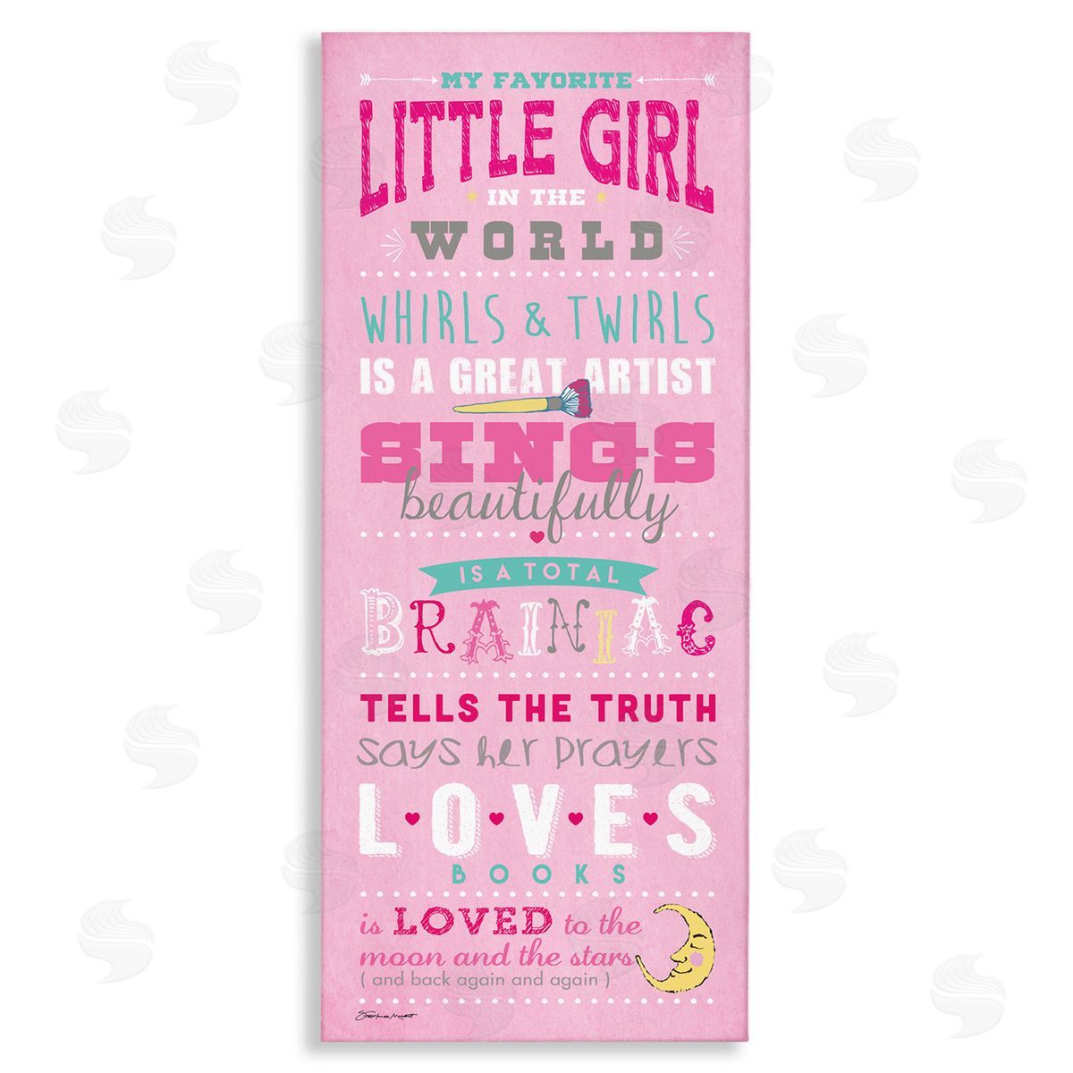 Favorite Little Girl In The World Canvas Wall Art, Home Decor by Stephanie Workman Marrott