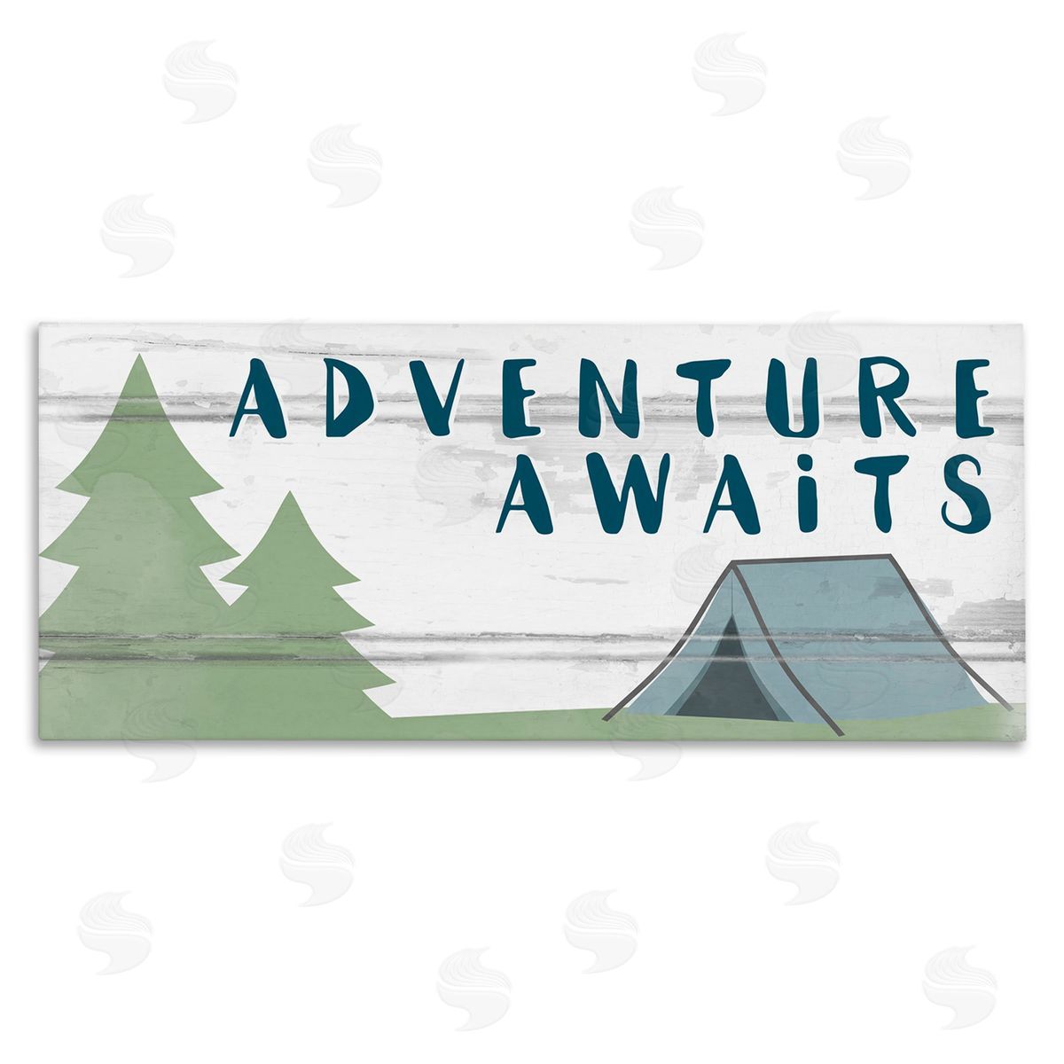 Adventure Awaits Camping Scene Canvas Wall Art, Home Decor by Jessica Mundo