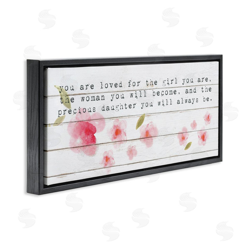 Stupell Studio | Precious Daughter with Pink Flowers
