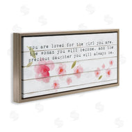 Stupell Studio | Precious Daughter with Pink Flowers