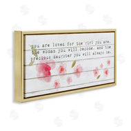 Stupell Studio | Precious Daughter with Pink Flowers