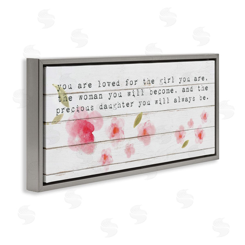 Stupell Studio | Precious Daughter with Pink Flowers