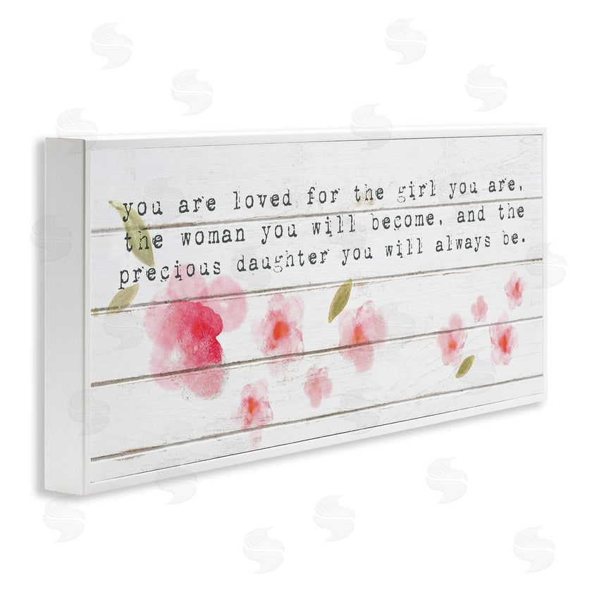 Stupell Studio | Precious Daughter with Pink Flowers