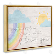 Stupell Studio | Love You with Rainbow & Clouds