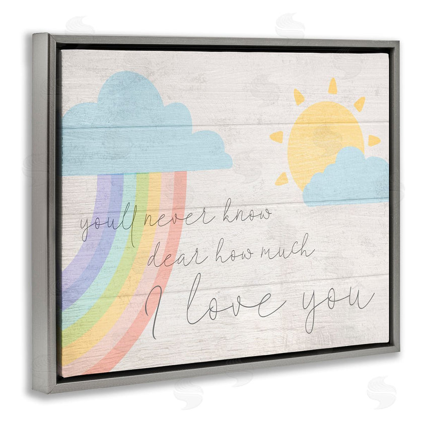 Stupell Studio | Love You with Rainbow & Clouds