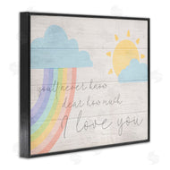 Stupell Studio | Love You with Rainbow & Clouds