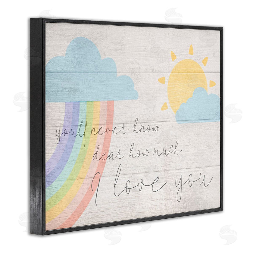 Stupell Studio | Love You with Rainbow & Clouds