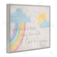Stupell Studio | Love You with Rainbow & Clouds