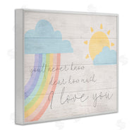 Stupell Studio | Love You with Rainbow & Clouds