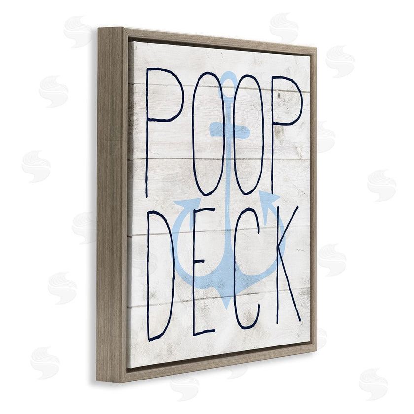 Stupell Studio | Poop Deck Funny Beach House