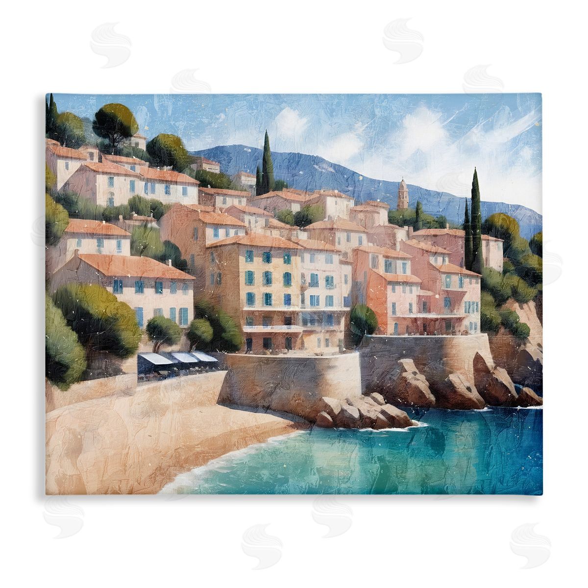Charming Coastal Architecture Canvas Wall Art, Home Decor by Kim Allen