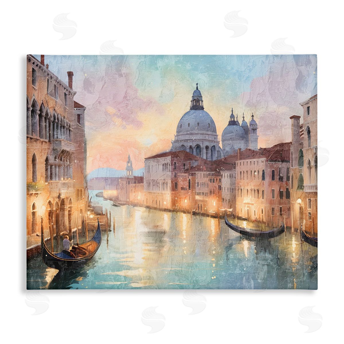 Scenic Venetian Canal Canvas Wall Art, Home Decor by Kim Allen