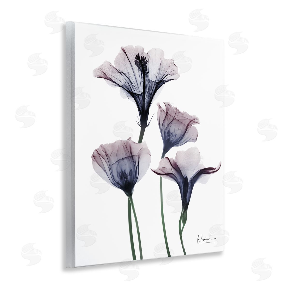 Bountiful Dusk Flowers Wood Plaque Wall Art, Home Decor by Albert Koetsier